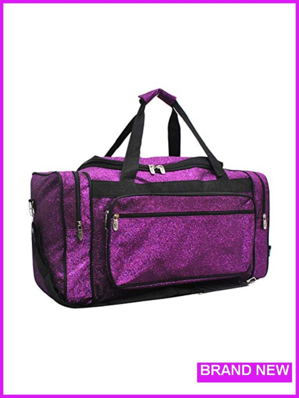 Glitter Duffle Bag 20 inch Lightweight Travel Sports Carry On Adjustable Strap